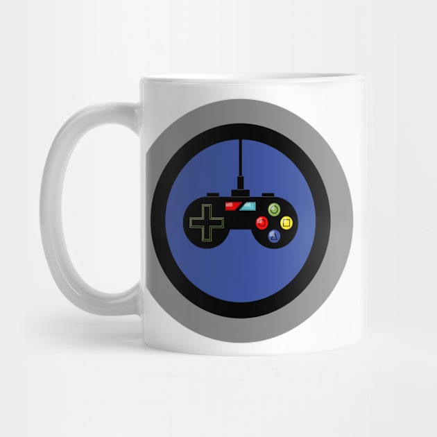Game Controller in Blue Target by DavidASmith